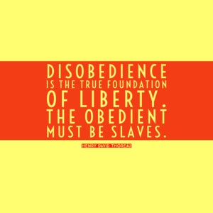 Henry David Thoreau Disobedience is the true foundation of liberty. The obedient must be slaves.