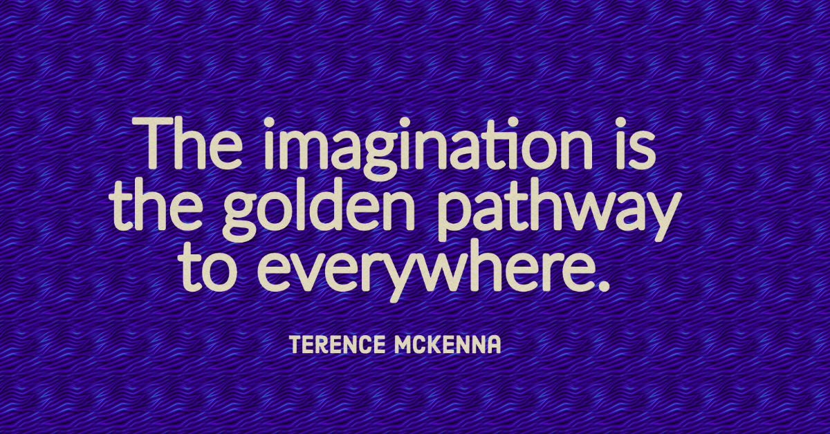 The imagination is the golden pathway to everywhere. — Terence McKenna